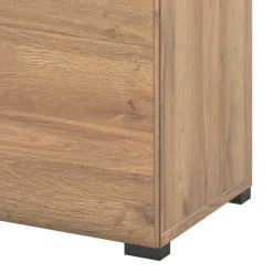 Credenza 180x86h cm 2 ante 3 cassetti moderna rovere nero Maiorca