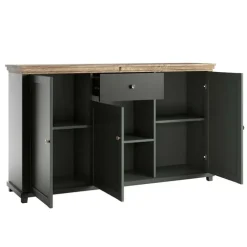 Credenza 160x93h cm 3 ante 1 cassetto moderna verde quercia Texel