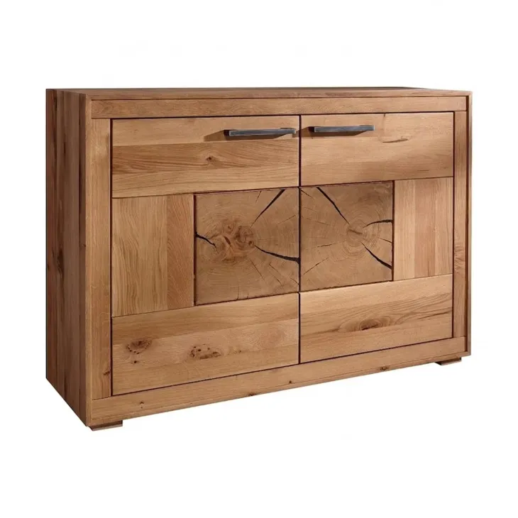 Credenza 110x85h cm 2 ante legno massello rovere Ebania