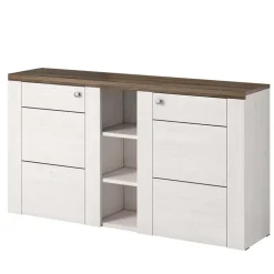 Credenza 155x85h cm 2 ante moderna pino bianco rovere Paloma 2
