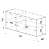 Credenza 138x76h cm 3 ante moderna rovere grigio effetto marmo Rabat