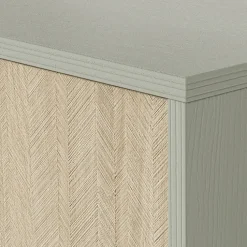 Credenza 158x80h cm 3 cassetti 2 ante verde salvia rovere Myrta