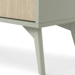 Credenza 158x80h cm 3 cassetti 2 ante verde salvia rovere Myrta