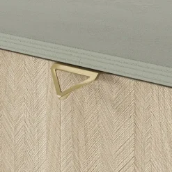Credenza 158x80h cm 3 cassetti 2 ante verde salvia rovere Myrta