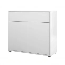Credenza 100x93h cm 1 cassetto 2 ante moderna bianco Eindhoven