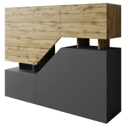 Credenza 120x100h cm moderna design rovere antracite Modesta