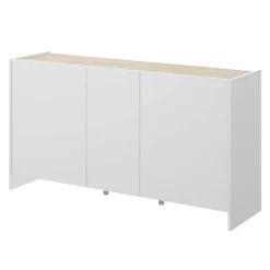 Credenza 138x75h cm moderna soggiorno bianco opaco rovere Norton