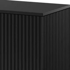 Credenza 160x82h cm soggiorno design industrial rovere nero Nandina