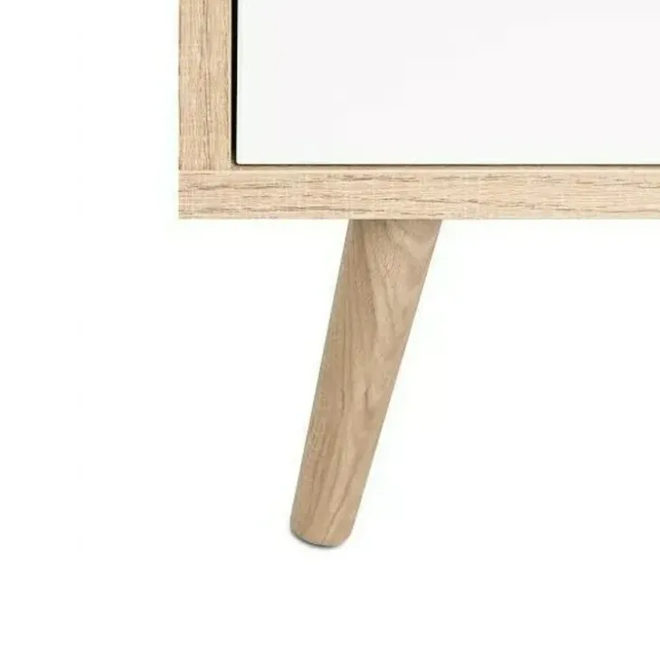 Credenza 180x75h cm soggiorno rovere grigio bianco petrolio Dominic