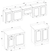 Cucina 240cm completa componibile moderna beige noce Coolly