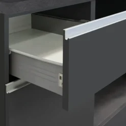 Cucina 255cm componibile lineare moderna antracite grigio pietra Gourmet Elegance