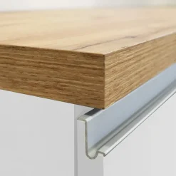 Cucina 255cm componibile lineare moderna bianco rovere Gourmet Pure