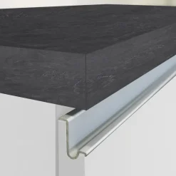 Cucina 255cm componibile lineare moderna bianco grigio pietra Gourmet Prestige