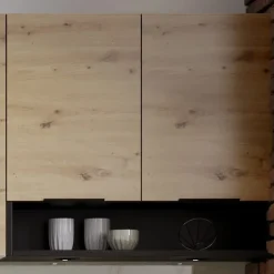 Cucina 260cm moderna componibile standard quercia nero Terry