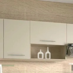 Cucina 260cm moderna componibile lineare rovere beige Natural