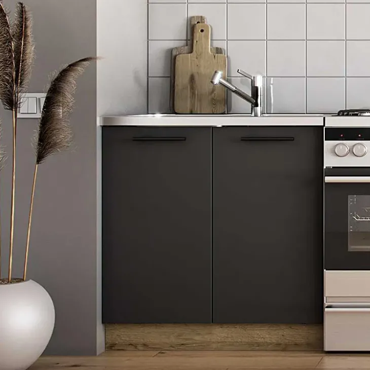Cucina 240cm moderna componibile standard antracite rovere Urban