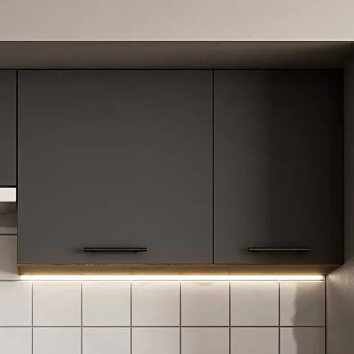 Cucina 240cm moderna componibile standard antracite rovere Urban