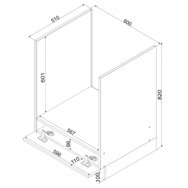 Cucina lineare 240cm completa componibile moderna con vano forno bianco lucido Brio