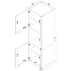 Cucina lineare 260cm completa componibile moderna rovere beige cashmere Lorely