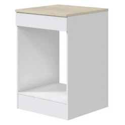Cucina lineare 220 cm componibile bianco lucido rovere Kimera 4