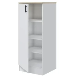 Cucina lineare 220 cm componibile bianco lucido rovere Kimera 3
