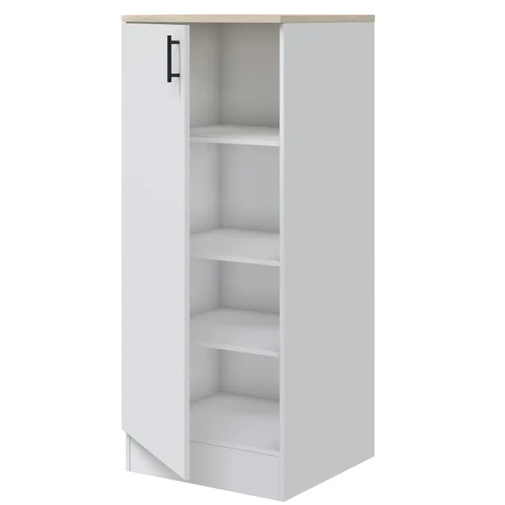 Cucina lineare 220 cm componibile bianco lucido rovere Kimera 3