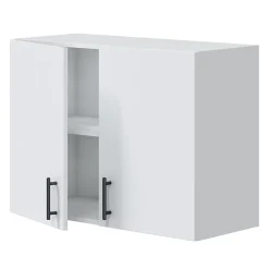 Cucina lineare 160 cm componibile bianco lucido rovere Kimera 6