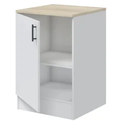 Cucina lineare 200 cm componibile bianco lucido rovere Kimera 7