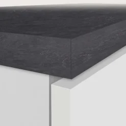 Dispensa cucina bassa 30x85h cm scorrevole bianco grigio pietra Gourmet
