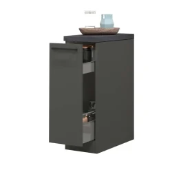 Dispensa cucina bassa 30x85h cm scorrevole antracite grigio pietra Gourmet