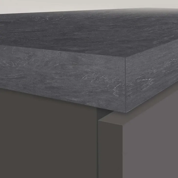 Dispensa cucina bassa 30x85h cm scorrevole antracite grigio pietra Gourmet