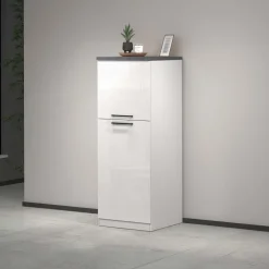 Dispensa cucina 60x165h cm 4 ripiani bianco grigio pietra Gourmet