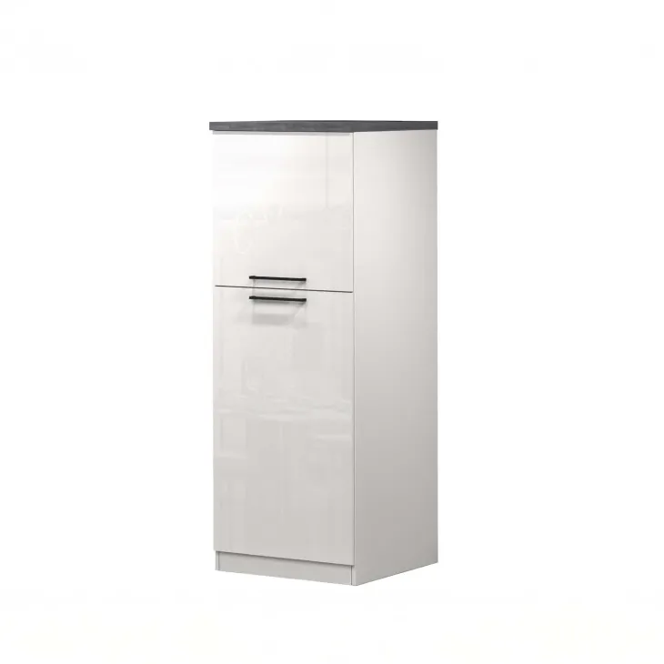 Dispensa cucina 60x165h cm 4 ripiani bianco grigio pietra Gourmet