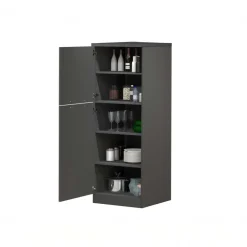 Dispensa cucina 60x165h cm 4 ripiani antracite grigio pietra Gourmet