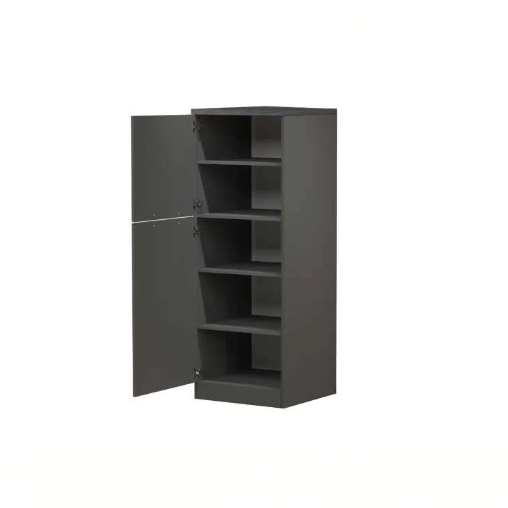 Dispensa cucina 60x165h cm 4 ripiani antracite grigio pietra Gourmet