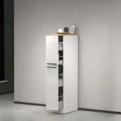 Dispensa cucina 30x165h cm scorrevole bianco rovere Gourmet