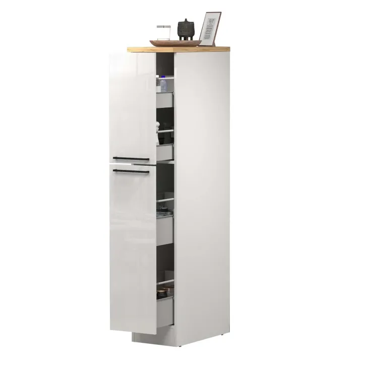 Dispensa cucina 30x165h cm scorrevole bianco rovere Gourmet