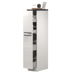 Dispensa cucina 30x165h cm scorrevole bianco grigio pietra Gourmet