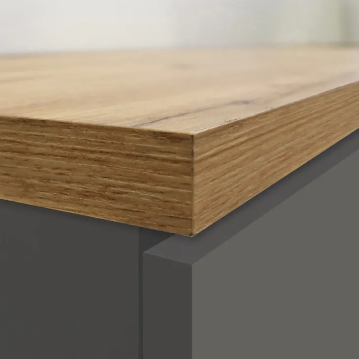 Dispensa cucina 30x165h cm scorrevole antracite rovere Gourmet