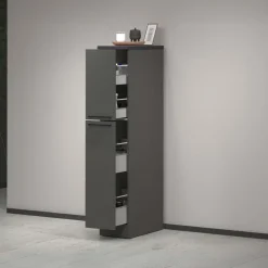 Dispensa cucina 30x165h cm scorrevole antracite grigio pietra Gourmet