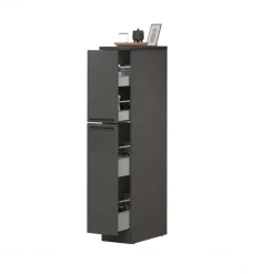 Dispensa cucina 30x165h cm scorrevole antracite grigio pietra Gourmet