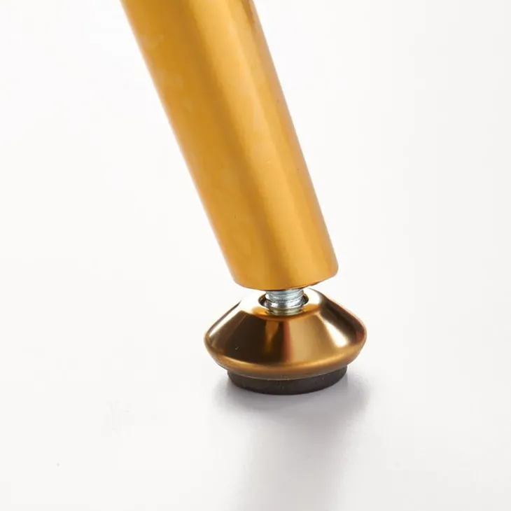 Divanetto 131x77cm 2 posti imbottito in velluto rosa antico gambe in oro Gabriella
