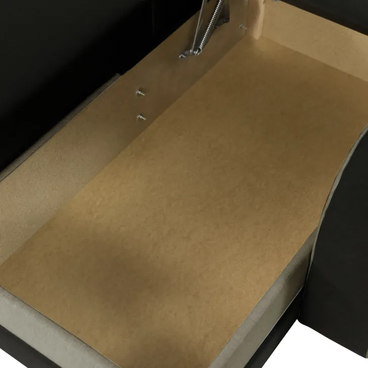 Divano angolare letto reversibile 238x147cm 3 posti grigio nero Flow