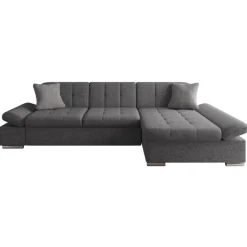 Divano con angolo a destra 4 posti 278x161cm grigio Artemio