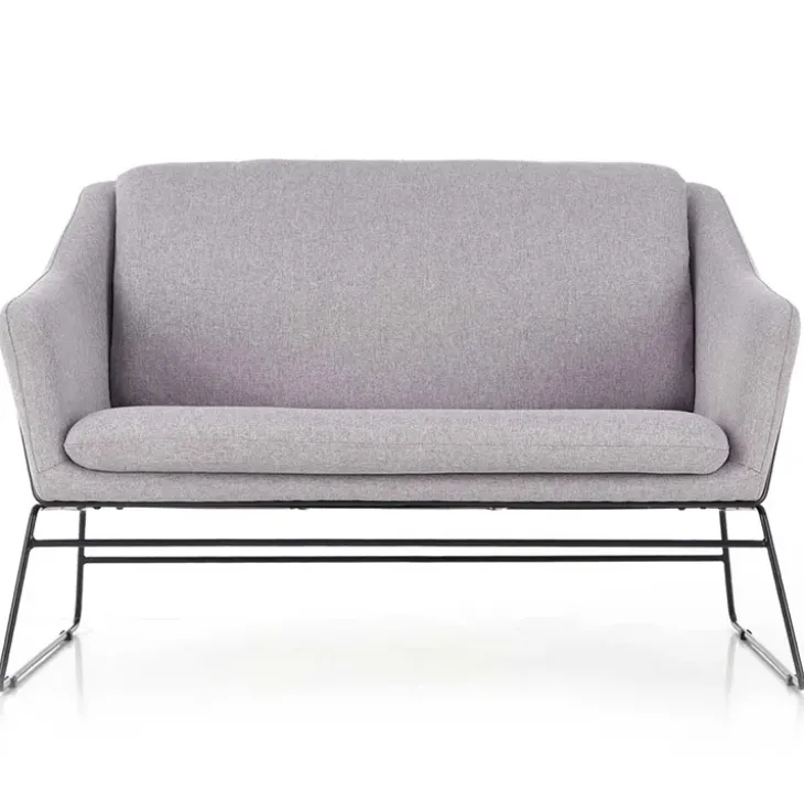 Divano imbottito moderno 125x83cm grigio nero Erminia 2