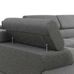 Divano letto angolare destra imbottito 274x203cm grigio Bormio