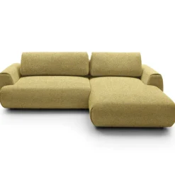 Divano letto angolare destra 3 posti 270x167cm tessuto giallo Cloudify