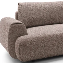 Divano letto angolare destra 3 posti 270x167cm tessuto rosa Cloudify
