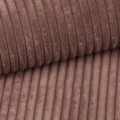 Divano letto angolare destra 3 posti 267x167cm velluto a coste rosa Relaxion