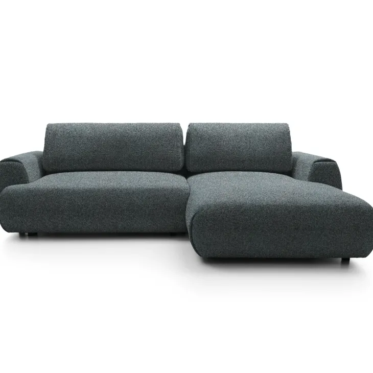 Divano letto angolare destra 3 posti 270x167cm tessuto antracite Cloudify